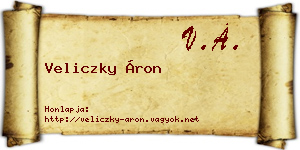 Veliczky Áron névjegykártya