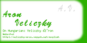 aron veliczky business card